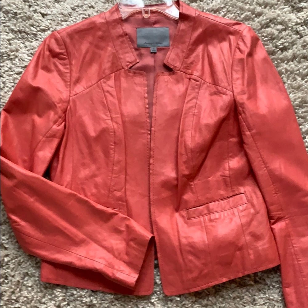 Classiques Entier peach leather jacket